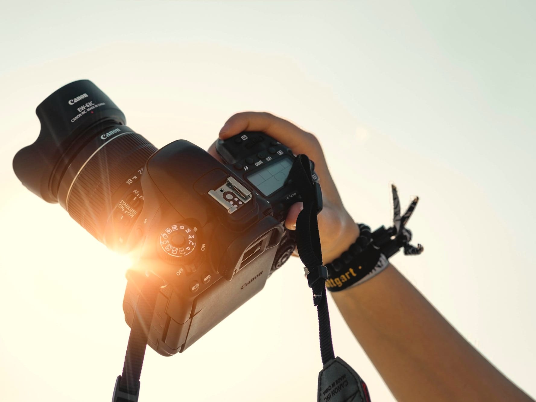 a person holding a camera up to take a picture